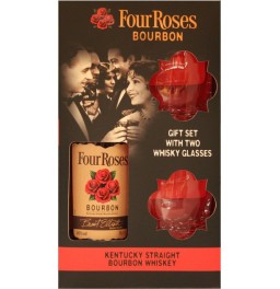 Виски "Four Roses", gift box with 2 glasses, 0.7 л
