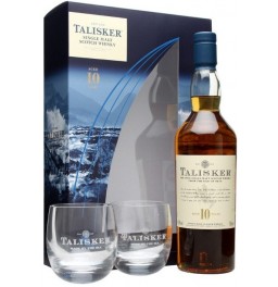 Виски "Talisker" 10 years old, gift box with 2 glasses, 0.7 л