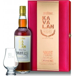Виски Kavalan, "Solist" Sherry Cask (57,1%), gift box with glass, 0.7 л