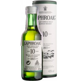 Виски "Laphroaig" 10 years old, in tube, 50 мл
