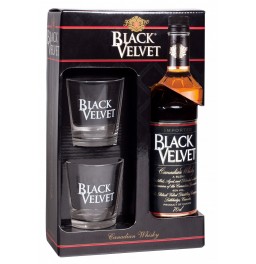 Виски "Black Velvet", gift box with 2 glasses, 0.7 л