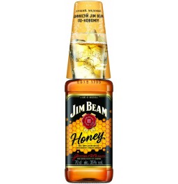 Виски Jim Beam, "Honey", with glass, 0.7 л
