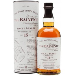 Виски Balvenie "Single Barrel" Sherry Cask, 15 Years Old, in tube, 0.7 л