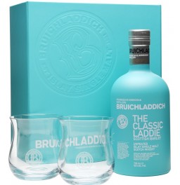Виски Bruichladdich, "The Classic Laddie" Scottish Barley, 2 glasses gift box, 0.7 л