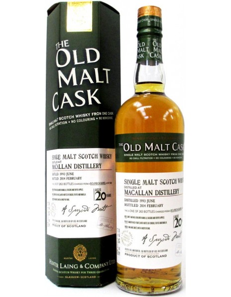 Виски Douglas Laing, "Old Malt Cask" Macallan 20 Years Old, 1993, gift box, 0.7 л