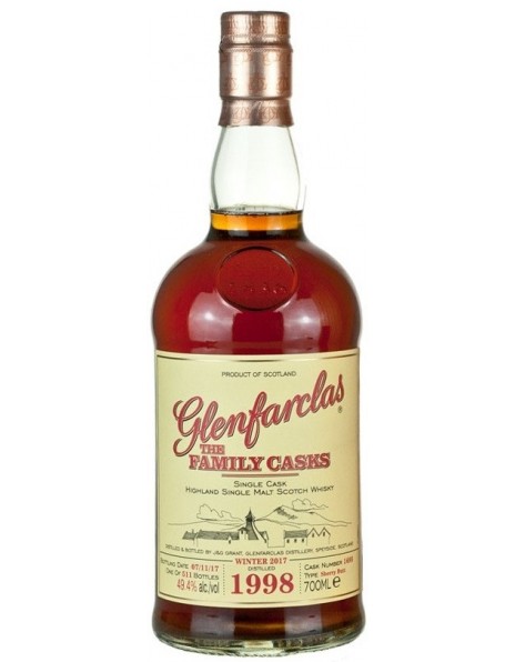 Виски Glenfarclas 1998 "Family Casks" (49.4%), 0.7 л