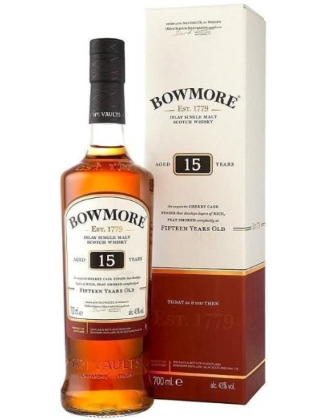 Виски "Bowmore" 15 Years Old, gift box, 0.7 л