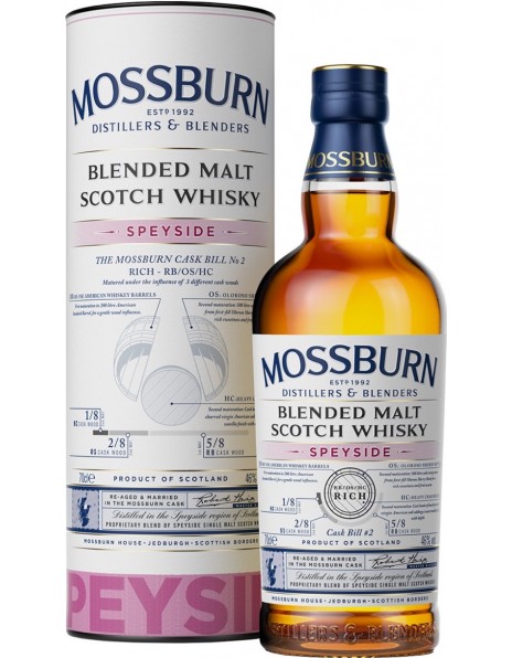 Виски Mossburn, "Signature Casks" Speyside, Cask Bill #2, in tube, 0.7 л