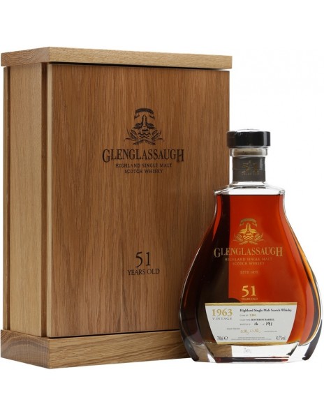 Виски "Glenglassaugh" 51 Years Old, 1963, wooden box, 0.7 л