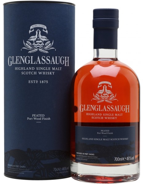 Виски "Glenglassaugh" Peated, Port Wood Finish, in tube, 0.7 л