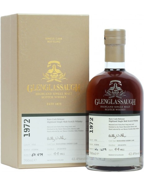 Виски Glenglassaugh, "Rare Cask Releases" 44 Years (cask #1721), 1972, gift box, 0.7 л