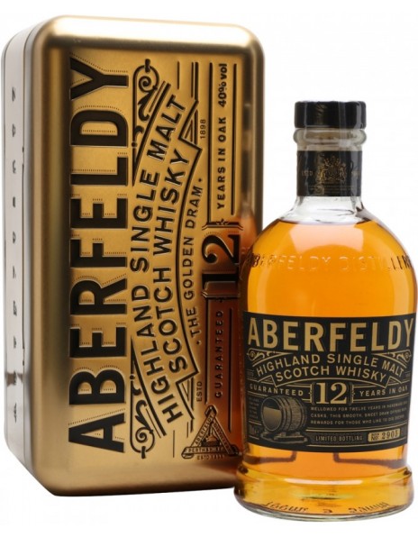 Виски Aberfeldy 12 Years Old, metal box, 0.7 л
