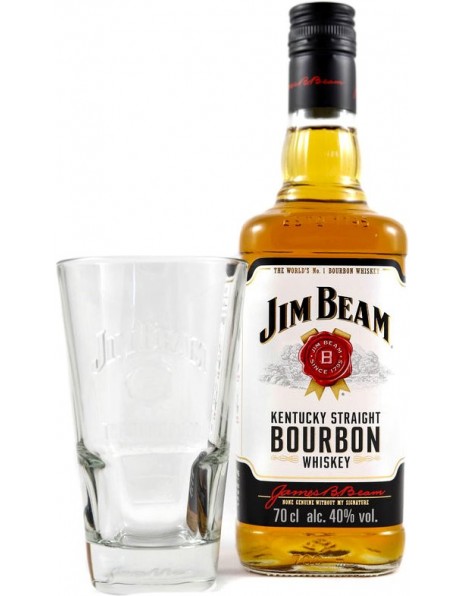 Виски "Jim Beam" with glass, 0.7 л