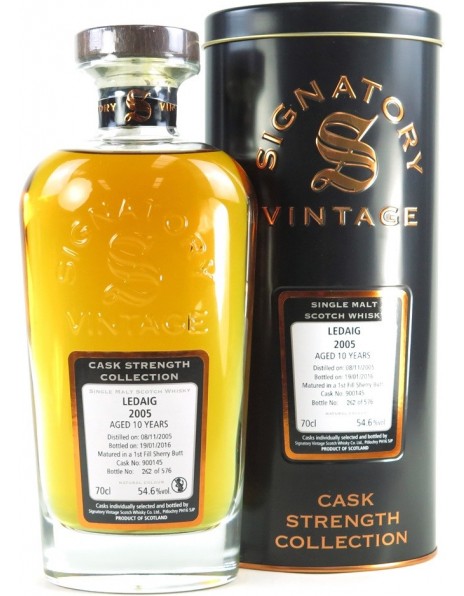 Виски Signatory Vintage, "Cask Strength Collection" Ledaig 10 Years, 2005, metal tube, 0.7 л