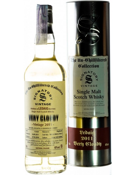 Виски Signatory Vintage, "The Un-Chillfiltered Collection" Ledaig Very Cloudy 6 Years, 2011, metal tube, 0.7 л