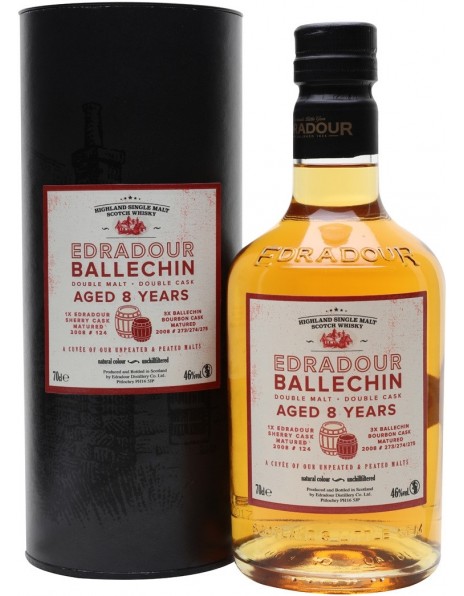 Виски "Edradour-Ballechin" Cuvee 8 Years Old, in tube, 0.7 л