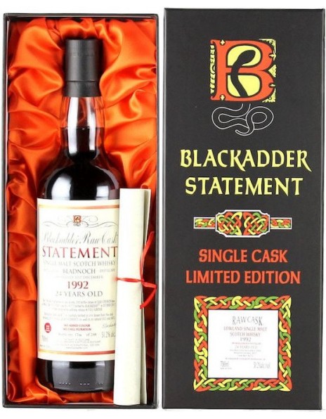 Виски Blackadder, "Raw Cask Statement" Bladnoch 24 Years Old Wine Cask Finish, 1992, gift box, 0.7 л