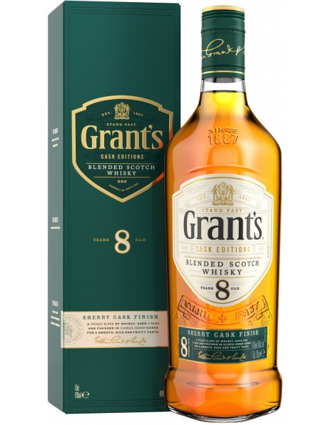Виски "Grant's" Sherry Cask Finish 8 Years Old, gift box, 0.7 л