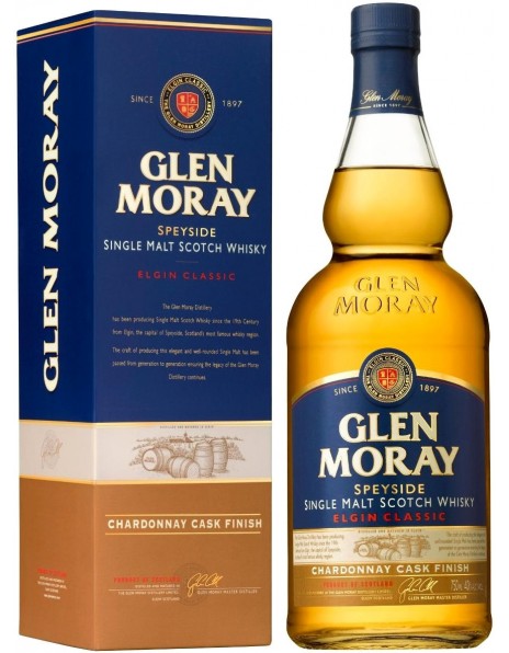 Виски "Glen Moray" Elgin Classic Chardonnay Cask Finish, gift box, 0.7 л