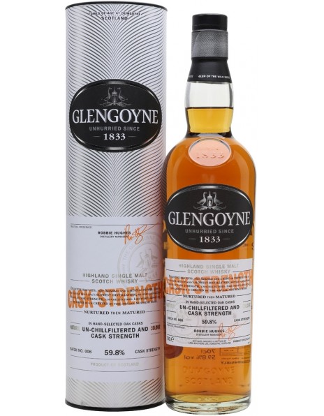 Виски "Glengoyne" Cask Strength Batch 6 (59,8%), in tube, 0.7 л