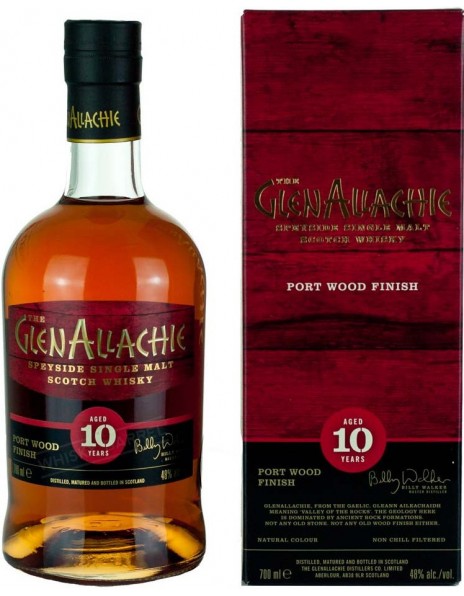 Виски "GlenAllachie" 10 Years Old Port Wood Finish, gift box, 0.7 л
