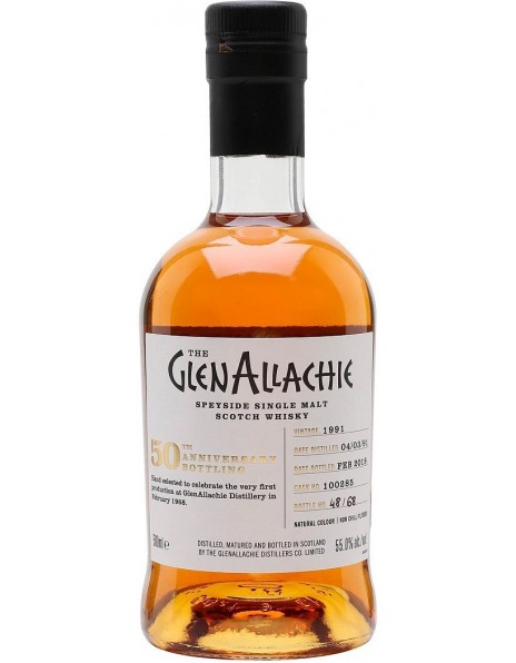 Виски "GlenAllachie" 26 Years Old Cask №100285, 1991, 0.5 л