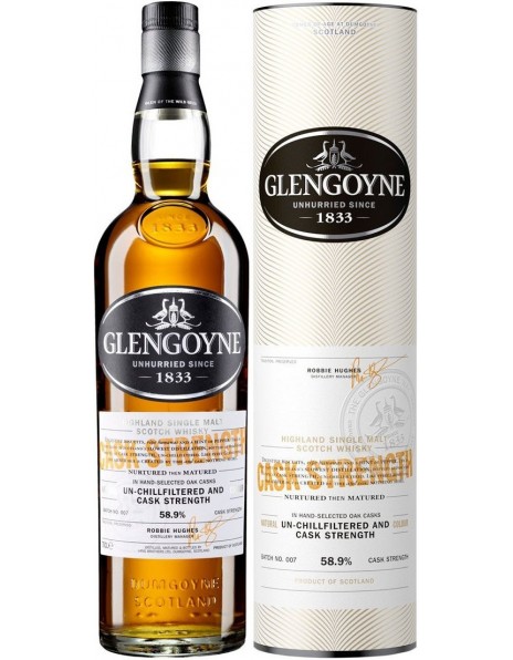 Виски "Glengoyne" Cask Strength Batch 7 (58,9%), in tube, 0.7 л