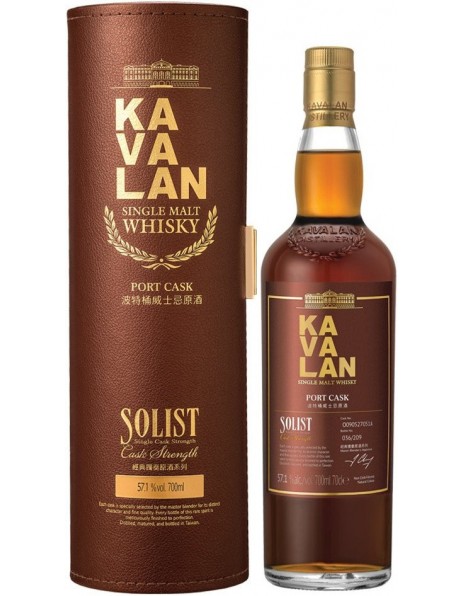 Виски Kavalan, "Solist" Port Cask (57,1%), in tube, 0.7 л