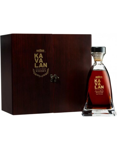 Виски Kavalan, "Solist" Amontillado Sherry Cask (57,1%), wooden box with glass, 0.95 л