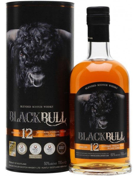 Виски "Black Bull" 12 Years Old, Blended Scotch Whisky, in tube, 0.7 л