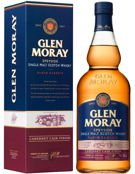 Виски "Glen Moray" Elgin Classic Cabernet Cask Finish, gift box, 0.7 л