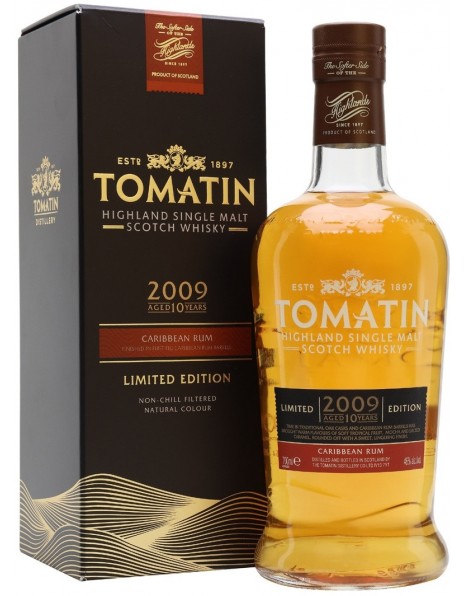 Виски Tomatin, "Limited Edition" Caribbean Rum, 2009, gift box, 0.7 л