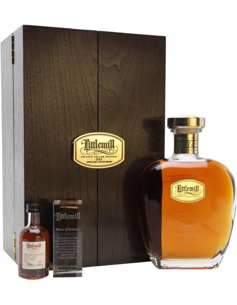 Виски "Private Cellar Edition" Littlemill 25 Year Old, wooden box &amp; mini, 0.7 л