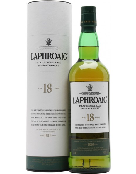 Виски "Laphroaig" Malt 18 Years Old, gift box, 0.7 л