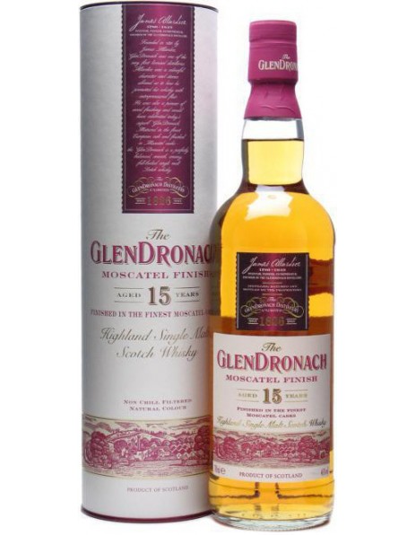 Виски Glendronach "Moscatel Finish" 15 years old, in tube, 0.7 л