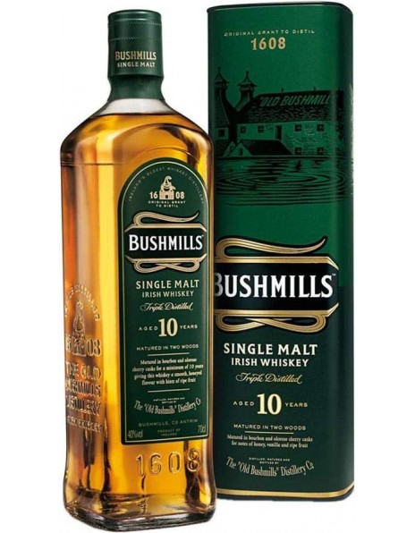 Виски "Bushmills" Malt 10 Years Old, with box, 0.7 л