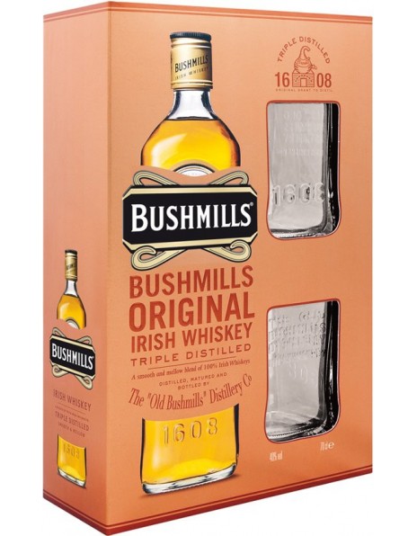 Виски Bushmills Original, with 2-glass box, 0.7 л