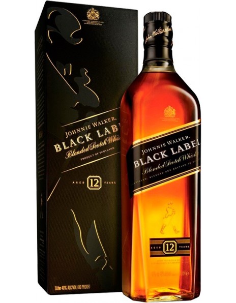 Виски "Black Label", gift box, 1 л