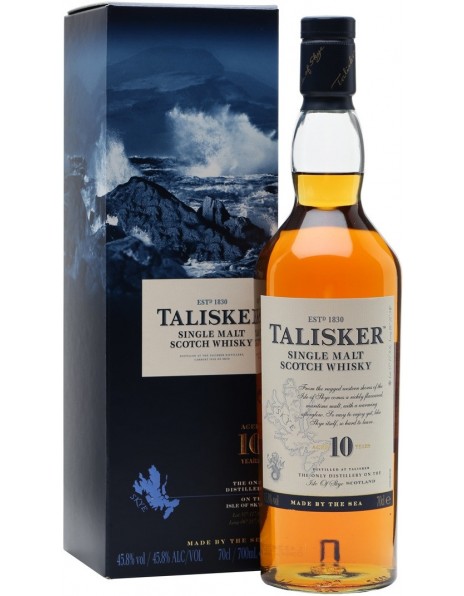 Виски "Talisker" malt 10 years old, with box, 0.75 л