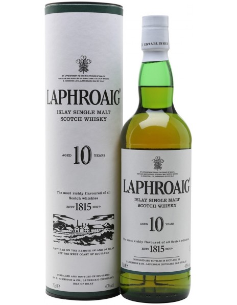 Виски "Laphroaig" Malt 10 years old, with box, 0.7 л