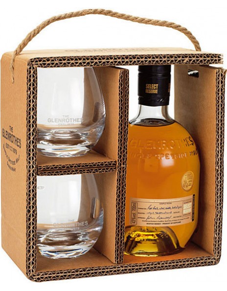 Виски Glenrothes, "Alba Reserve" Single Speyside Malt, gift box with 2 glasses, 0.7 л