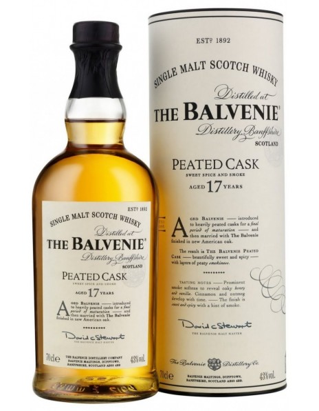Виски "Balvenie" Peated Cask, 17 Years Old, gift tube, 0.7 л