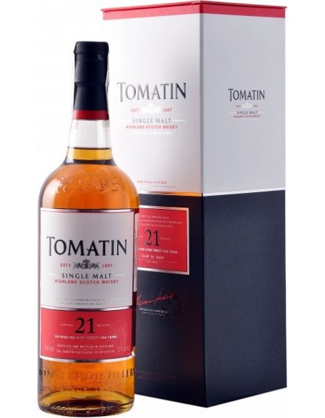 Виски Tomatin 21 Years Old, gift box, 0.7 л