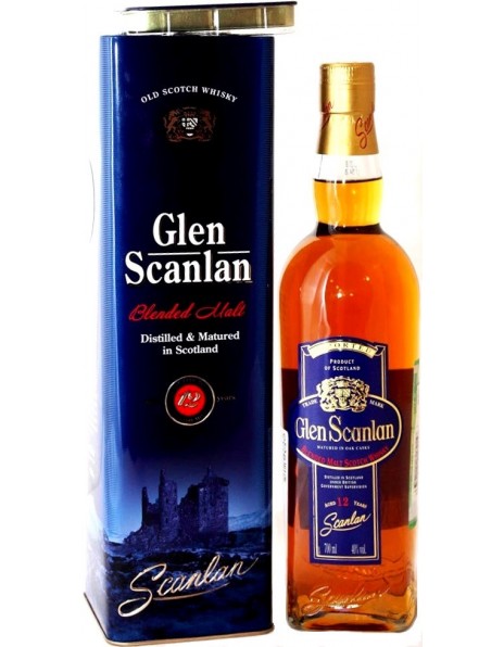 Виски "Glen Scanlan" Pure Malt, 12 Years Old, gift tube, 0.7 л