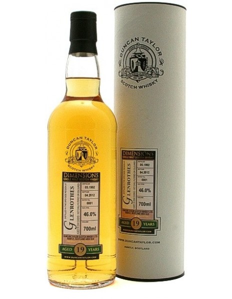 Виски "Glenrothes" 19 Years Old, "Dimensions", Speyside, 1992, gift box, 0.7 л