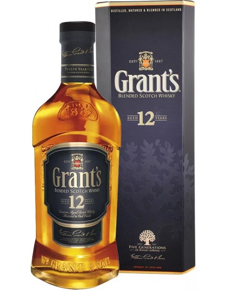 Виски "Grant's" 12 years old, gift box, 0.75 л