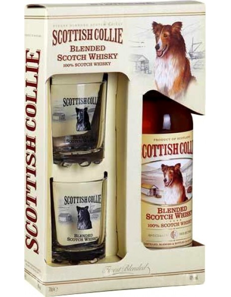 Виски Scottish Collie, gift box and 2 glasses, 0.7 л