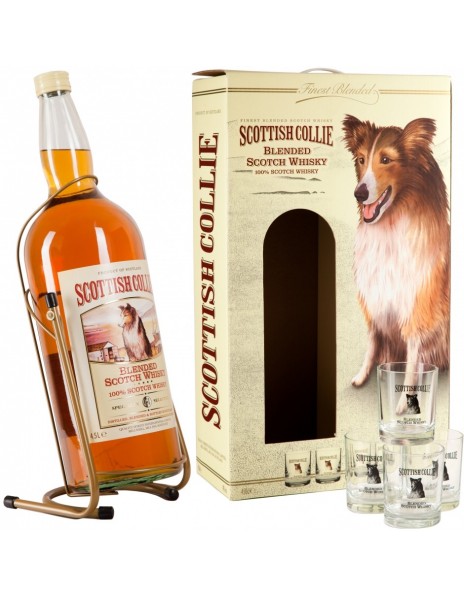 Виски Scottish Collie, Pouring Stand+4 glasses, 4.5 л