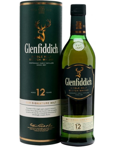 Виски "Glenfiddich" 12 Years Old, in tube, 0.75 л