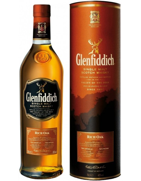 Виски Glenfiddich, "Rich Oak" 14 Years Old, in tube, 0.7 л